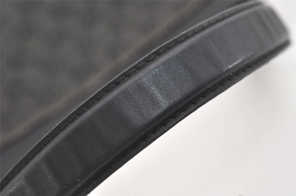 Authentic GUCCI Vintage Shoulder Bag Purse GG Canvas Leather 143745 Black 4896J