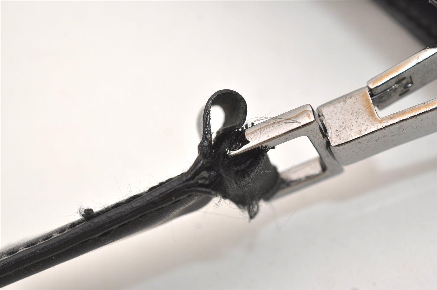 Authentic GUCCI Vintage Shoulder Bag Purse GG Canvas Leather 143745 Black 4896J