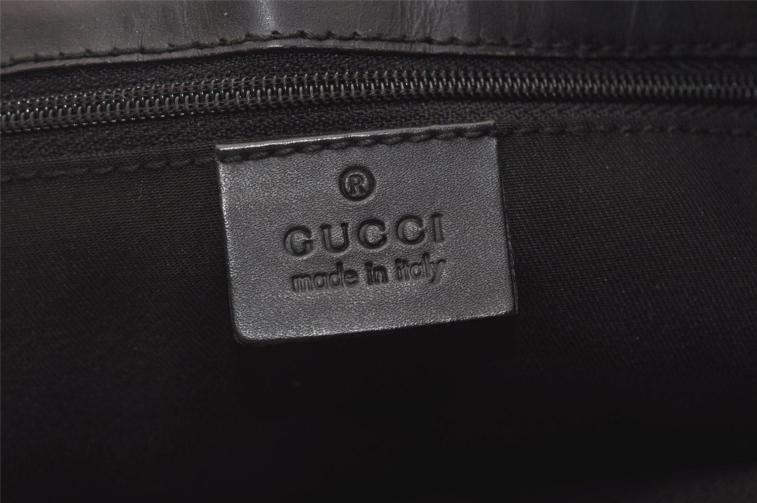 Authentic GUCCI Vintage Shoulder Bag Purse GG Canvas Leather 143745 Black 4896J