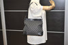 Authentic GUCCI Vintage Shoulder Bag Purse GG Canvas Leather 143745 Black 4896J