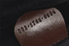 Authentic GUCCI Vintage Bamboo Drawstring Backpack Purse Enamel Brown 4896K