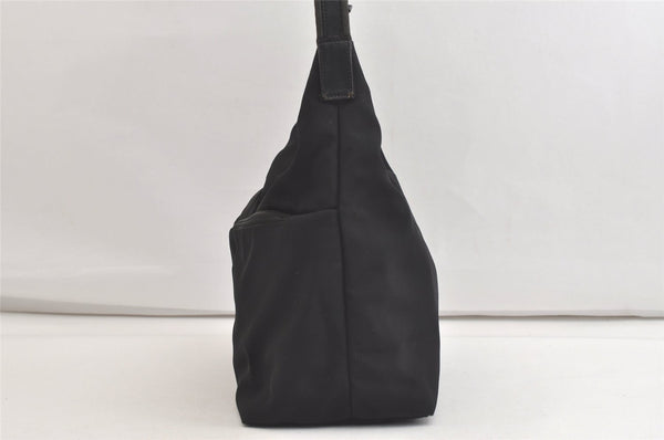 Authentic GUCCI Vintage Shoulder Hand Bag Nylon Leather 0013380 Black  4897K