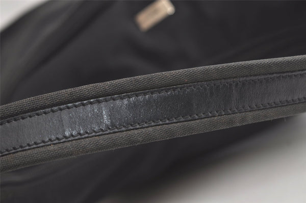 Authentic GUCCI Vintage Shoulder Hand Bag Nylon Leather 0013380 Black  4897K