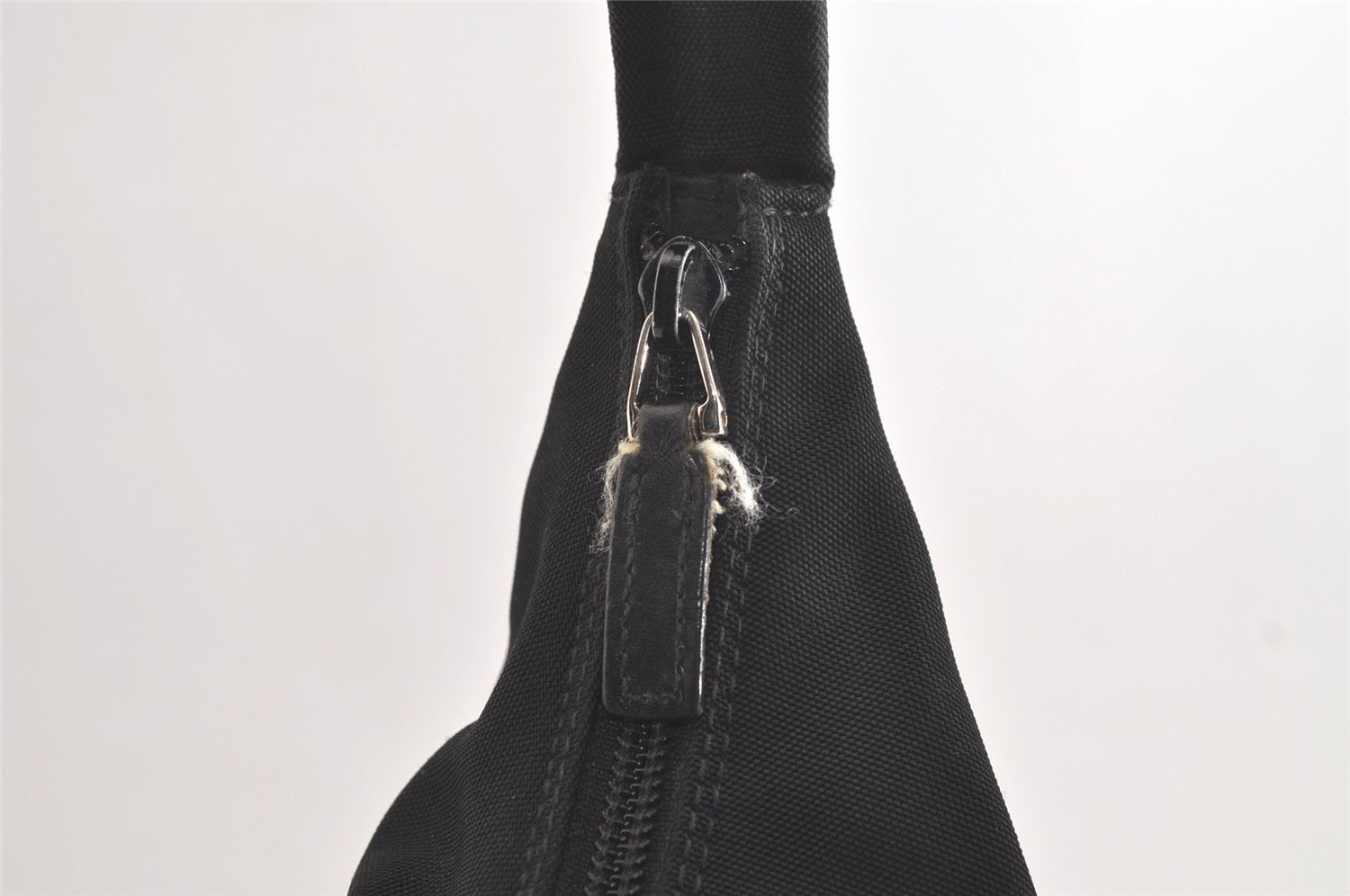 Authentic GUCCI Vintage Shoulder Hand Bag Nylon Leather 0013380 Black  4897K