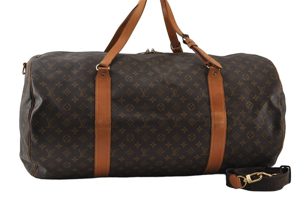 Authentic Louis Vuitton Monogram Sac Polochon 2Way Boston Bag M41222 LV 4898I