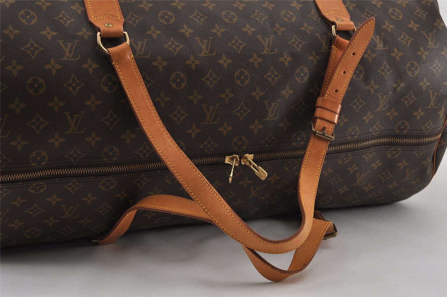 Authentic Louis Vuitton Monogram Sac Polochon 2Way Boston Bag M41222 LV 4898I