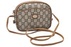 Authentic GUCCI GG Plus Shoulder Cross Body Bag GG PVC Leather Brown Junk 4898K