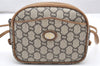 Authentic GUCCI GG Plus Shoulder Cross Body Bag GG PVC Leather Brown Junk 4898K