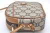 Authentic GUCCI GG Plus Shoulder Cross Body Bag GG PVC Leather Brown Junk 4898K