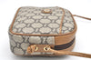 Authentic GUCCI GG Plus Shoulder Cross Body Bag GG PVC Leather Brown Junk 4898K