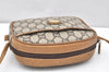 Authentic GUCCI GG Plus Shoulder Cross Body Bag GG PVC Leather Brown Junk 4898K