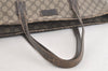 Authentic GUCCI Vintage Shoulder Tote Bag GG PVC Leather 211137 Brown 4899K