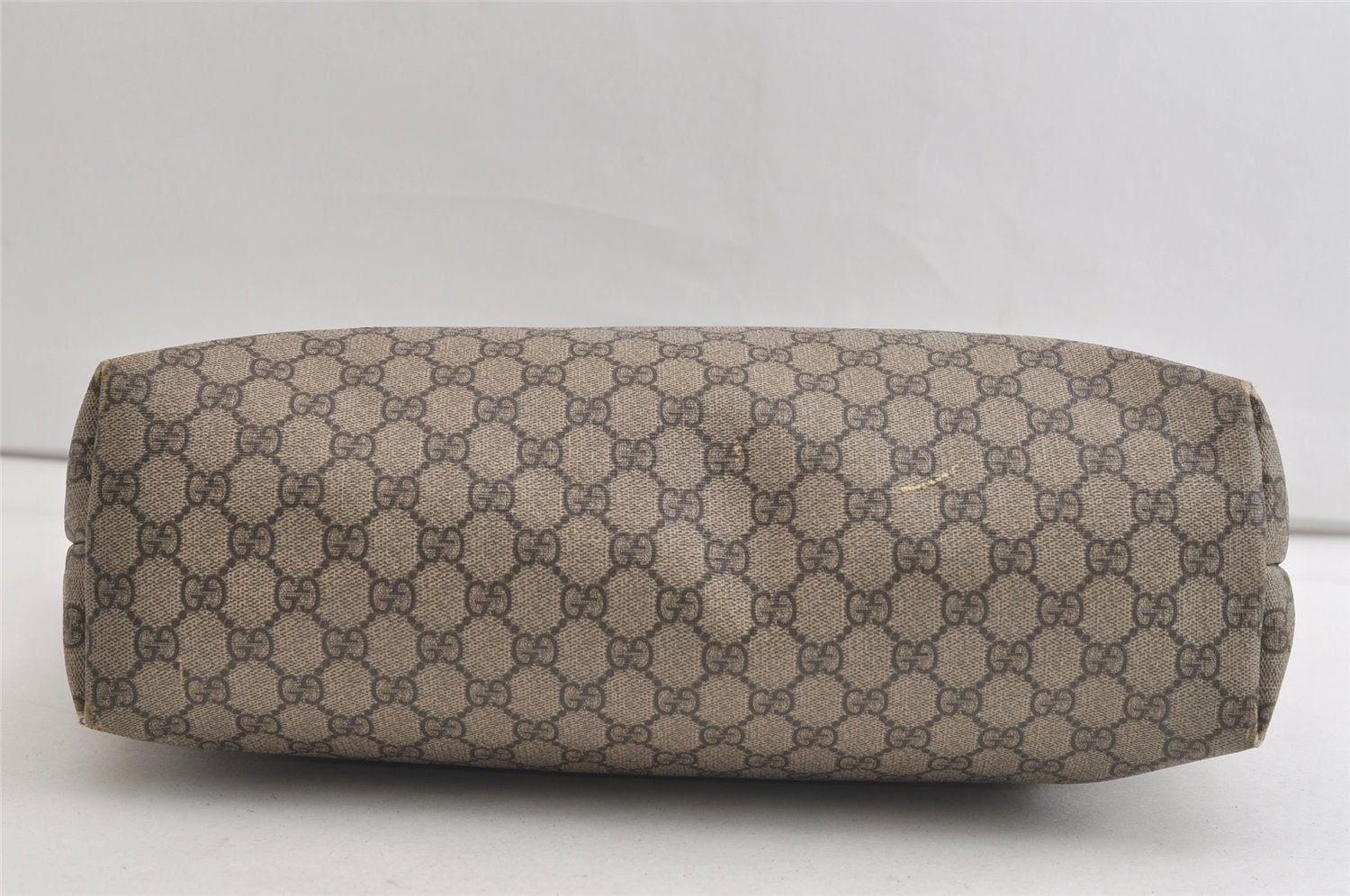 Authentic GUCCI Vintage Shoulder Tote Bag GG PVC Leather 211137 Brown 4899K