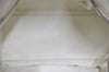 Authentic CHANEL Lamb Skin Vintage Chain Shoulder Tote Bag White CC 4900I