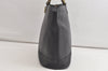 Authentic BURBERRY Vintage Leather Tote Hand Bag Black 4900K