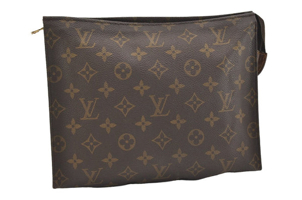Authentic Louis Vuitton Monogram Poche Toilette 26 M47542 Cosmetics Pouch 4901J