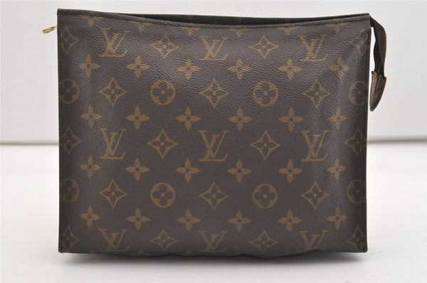 Authentic Louis Vuitton Monogram Poche Toilette 26 M47542 Cosmetics Pouch 4901J