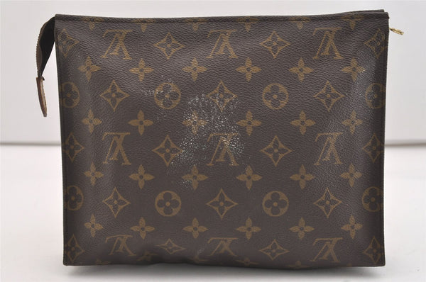 Authentic Louis Vuitton Monogram Poche Toilette 26 M47542 Cosmetics Pouch 4901J