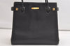 Authentic BURBERRY Vintage Leather Shoulder Hand Bag Purse Black 4901K