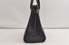 Authentic BURBERRY Vintage Leather Shoulder Hand Bag Purse Black 4901K