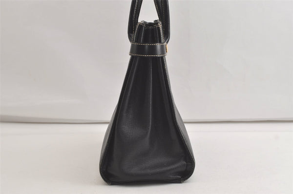 Authentic BURBERRY Vintage Leather Shoulder Hand Bag Purse Black 4901K