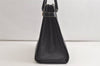 Authentic BURBERRY Vintage Leather Shoulder Hand Bag Purse Black 4901K