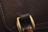 Authentic GUCCI Bamboo Vintage Drawstring Backpack Leather Brown 4902J