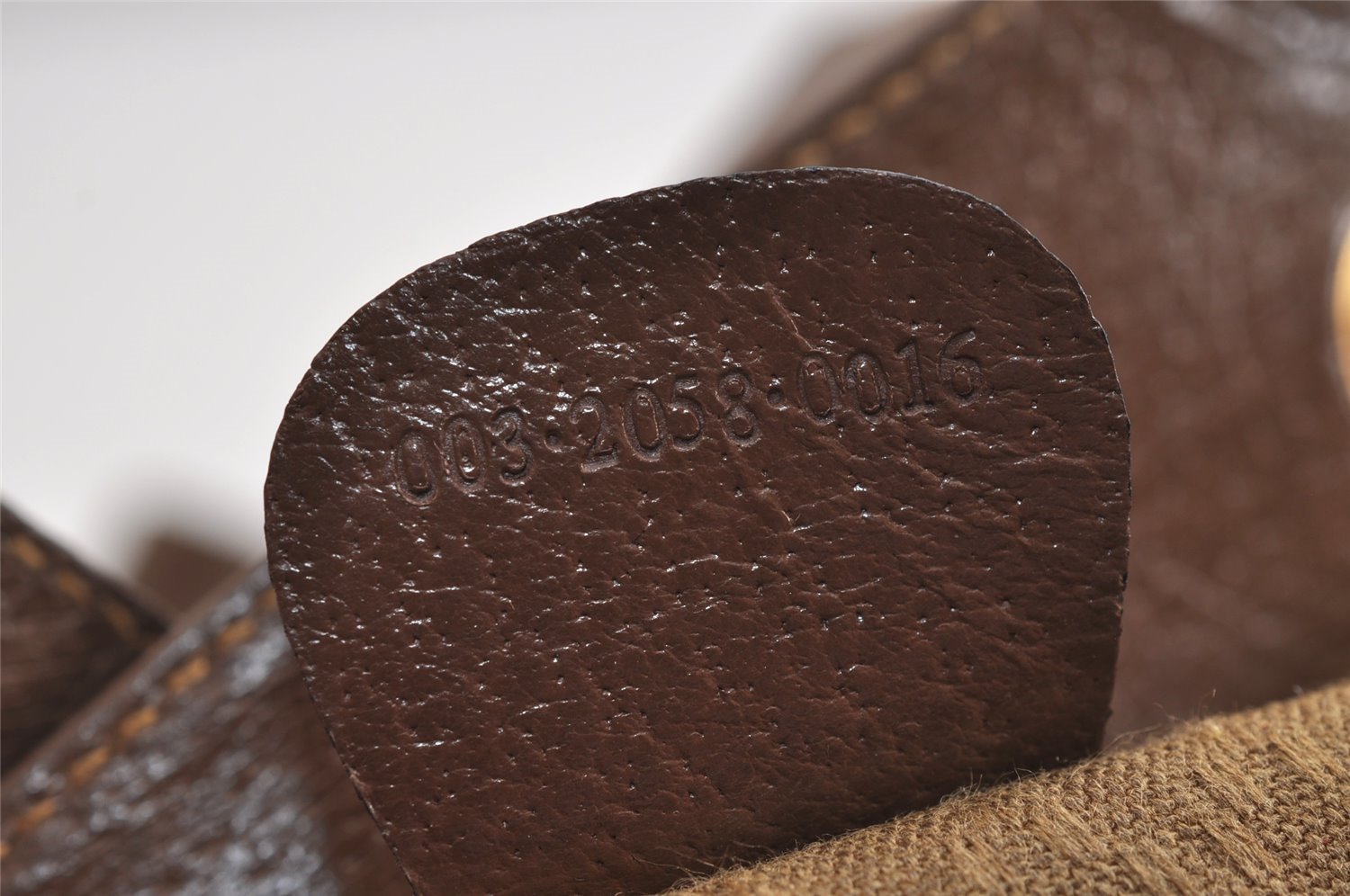 Authentic GUCCI Bamboo Vintage Drawstring Backpack Leather Brown 4902J