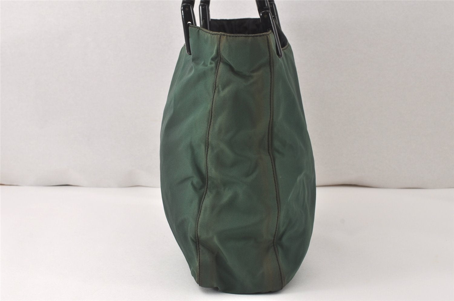 Authentic PRADA Nylon Tessuto Plastic Shoulder Hand Bag B8365 Green 4902K