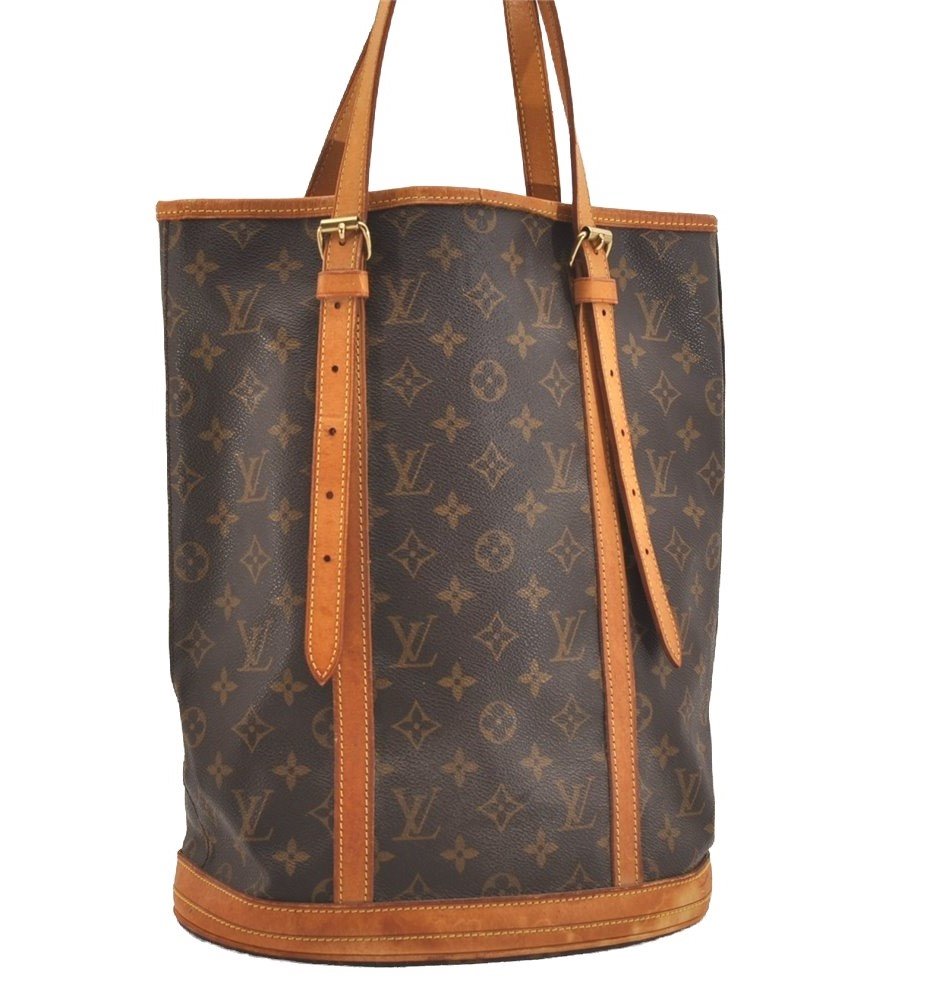 Authentic Louis Vuitton Monogram Bucket GM Shoulder Tote Bag M42236 Junk 4903J