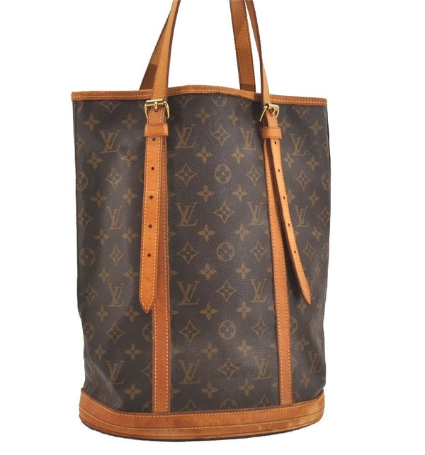 Authentic Louis Vuitton Monogram Bucket GM Shoulder Tote Bag M42236 Junk 4903J