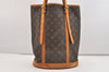 Authentic Louis Vuitton Monogram Bucket GM Shoulder Tote Bag M42236 Junk 4903J