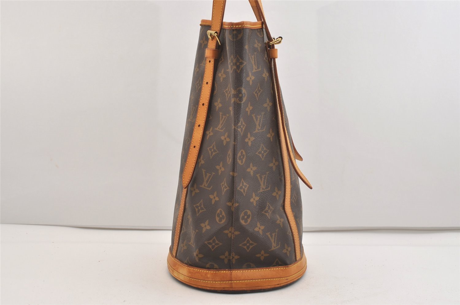 Authentic Louis Vuitton Monogram Bucket GM Shoulder Tote Bag M42236 Junk 4903J