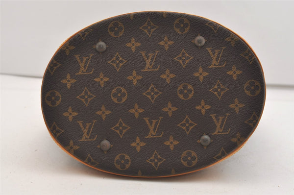 Authentic Louis Vuitton Monogram Bucket GM Shoulder Tote Bag M42236 Junk 4903J