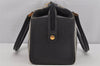 Authentic GUCCI Micro GG PVC Leather Hand Boston Bag Purse Navy Blue Junk 4904J