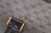 Authentic GUCCI Micro GG PVC Leather Hand Boston Bag Purse Navy Blue Junk 4904J