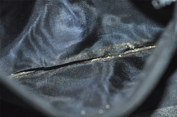 Authentic GUCCI Micro GG PVC Leather Hand Boston Bag Purse Navy Blue Junk 4904J