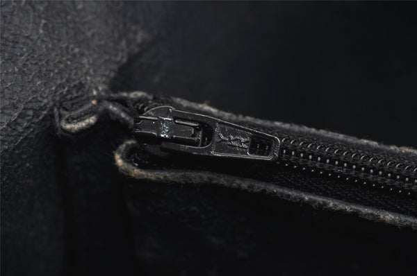 Authentic GUCCI Micro GG PVC Leather Hand Boston Bag Purse Navy Blue Junk 4904J