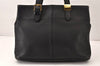 Authentic Burberrys Vintage Leather Shoulder Hand Bag Black 4904K