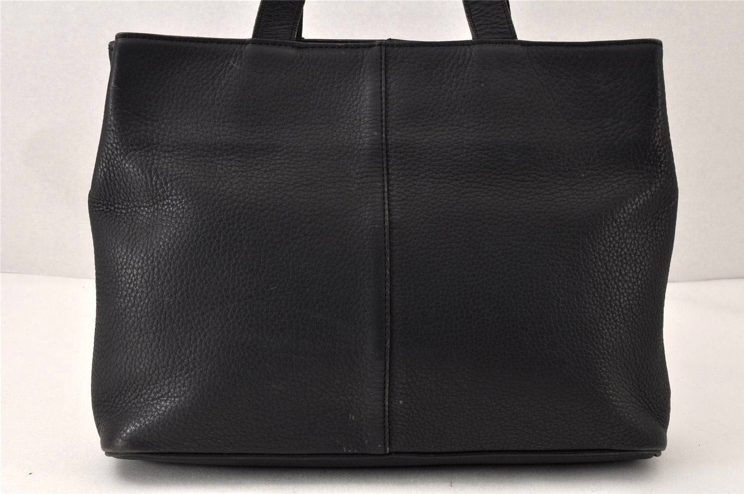Authentic Burberrys Vintage Leather Shoulder Hand Bag Black 4904K