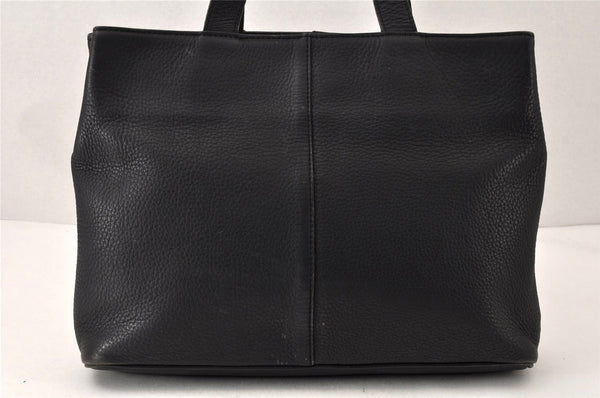 Authentic Burberrys Vintage Leather Shoulder Hand Bag Black 4904K