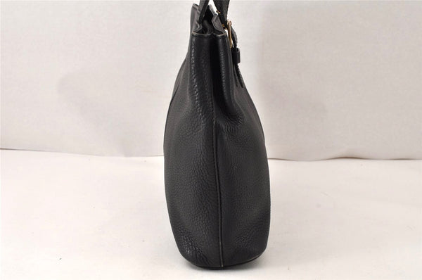 Authentic Burberrys Vintage Leather Shoulder Hand Bag Black 4904K