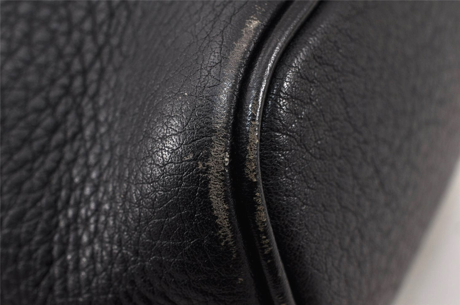 Authentic Burberrys Vintage Leather Shoulder Hand Bag Black 4904K
