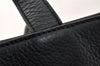 Authentic Burberrys Vintage Leather Shoulder Hand Bag Black 4904K