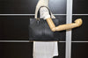 Authentic Burberrys Vintage Leather Shoulder Hand Bag Black 4904K