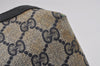 Authentic GUCCI Clutch Hand Bag Purse GG PVC Leather Navy Blue Junk 4905J
