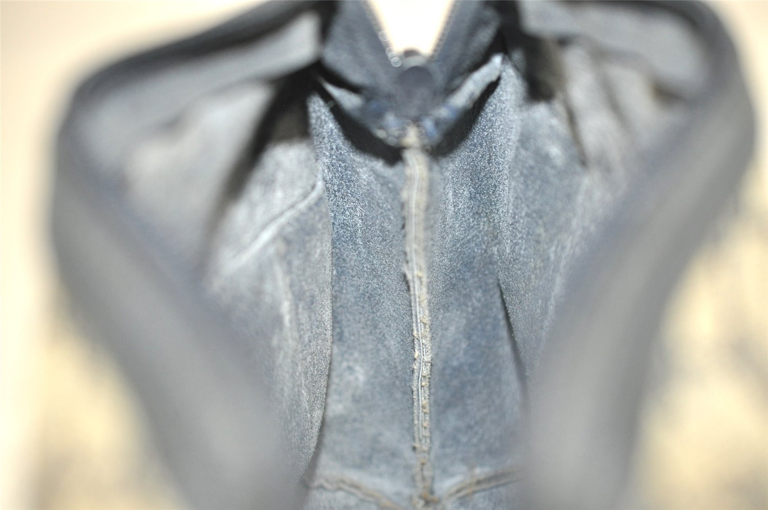 Authentic GUCCI Clutch Hand Bag Purse GG PVC Leather Navy Blue Junk 4905J