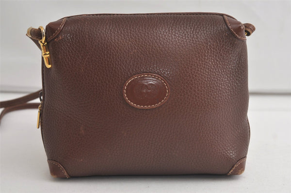 Authentic GUCCI Vintage Shoulder Cross Body Bag Purse Leather Brown 4906K