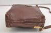 Authentic GUCCI Vintage Shoulder Cross Body Bag Purse Leather Brown 4906K