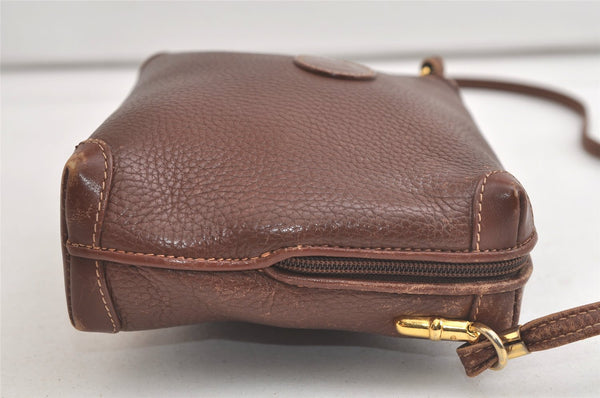 Authentic GUCCI Vintage Shoulder Cross Body Bag Purse Leather Brown 4906K